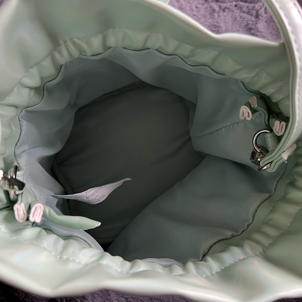 Mint Green Drawstring Crossbody Bag - Picture 3 of 3